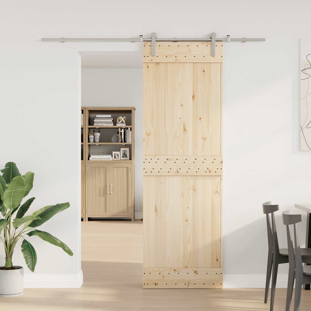 Vidaxx ensemble de pièces pour porte coulissante 183 cm acier inoxydable couleur argent