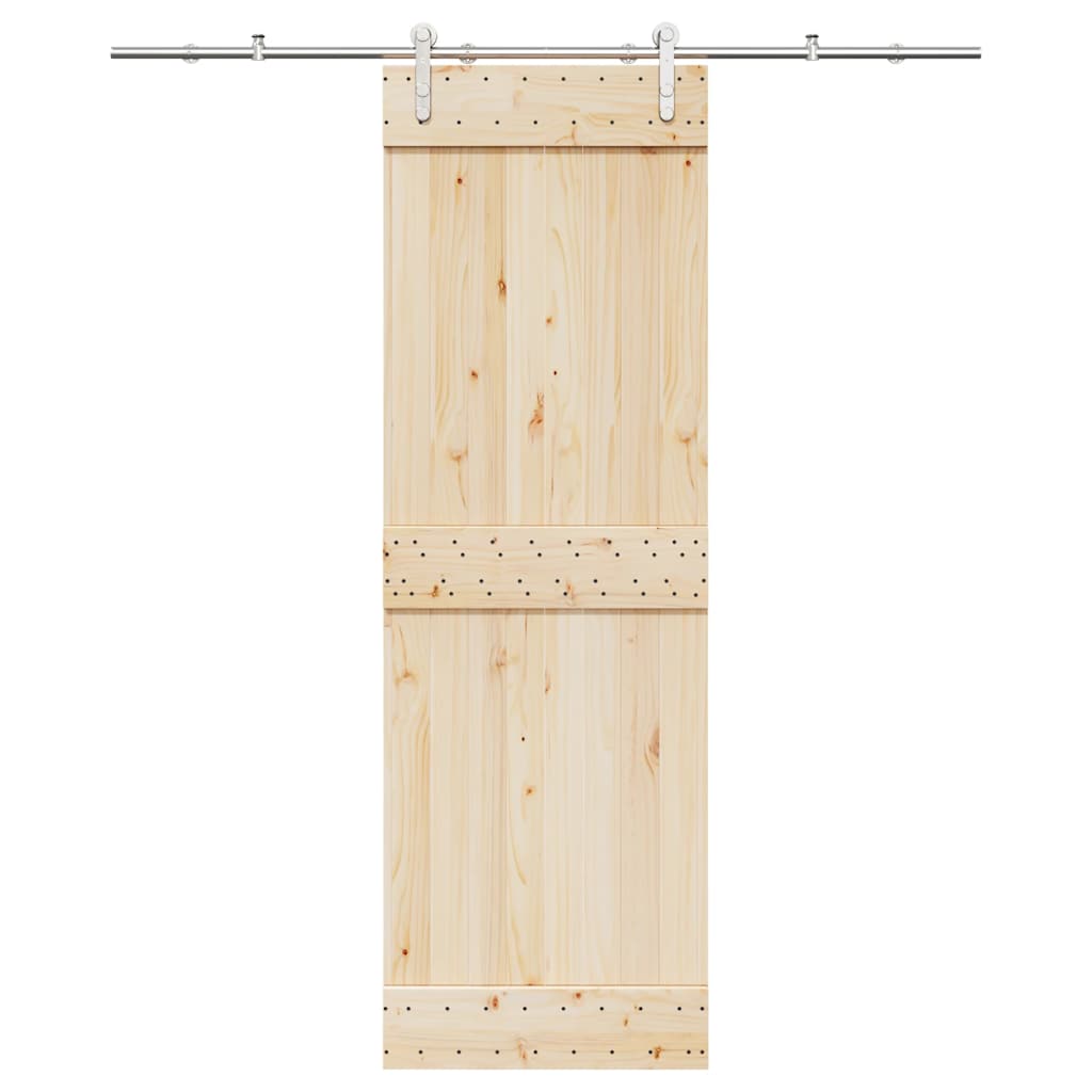 Vidaxx ensemble de pièces pour porte coulissante 183 cm acier inoxydable couleur argent