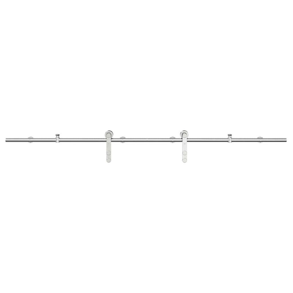 Vidaxx jeu de pièces pour porte coulissante 200 cm en acier inoxydable argenté