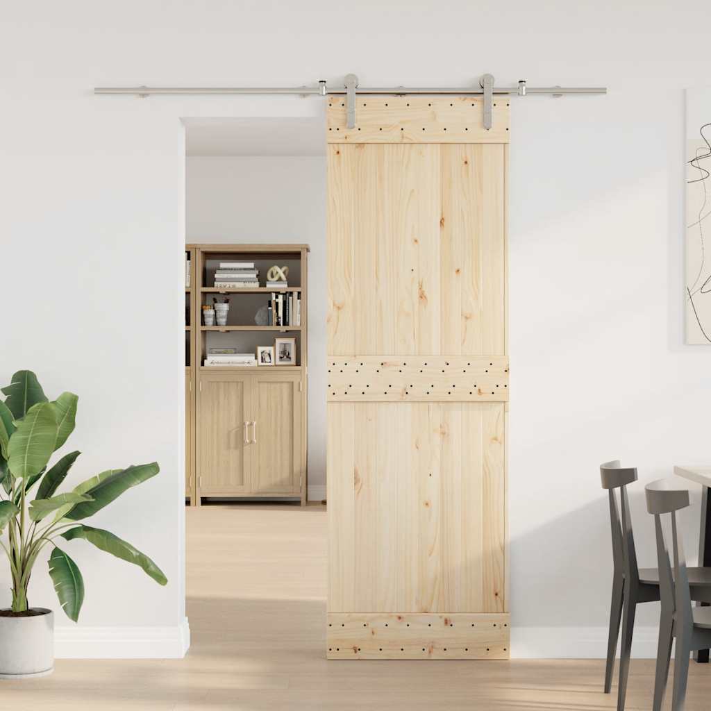 Vidaxx jeu de pièces pour porte coulissante 200 cm en acier inoxydable argenté