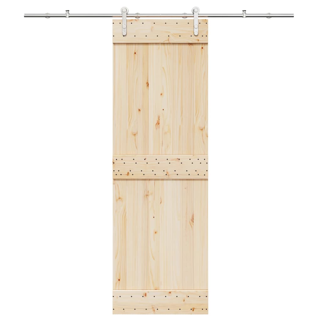 Vidaxx jeu de pièces pour porte coulissante 200 cm en acier inoxydable argenté
