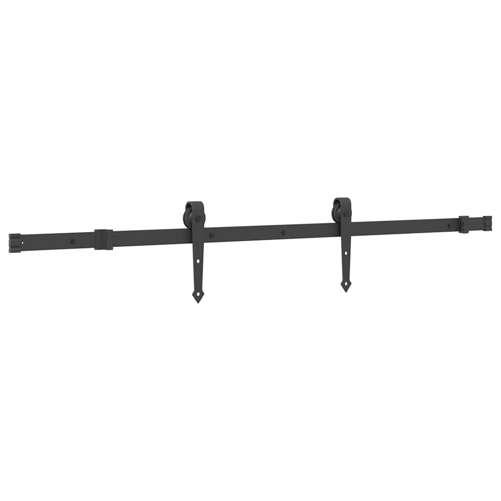 Vidaxxl boîte avec pièces pour porte coulissante 152,5 cm acier noir
