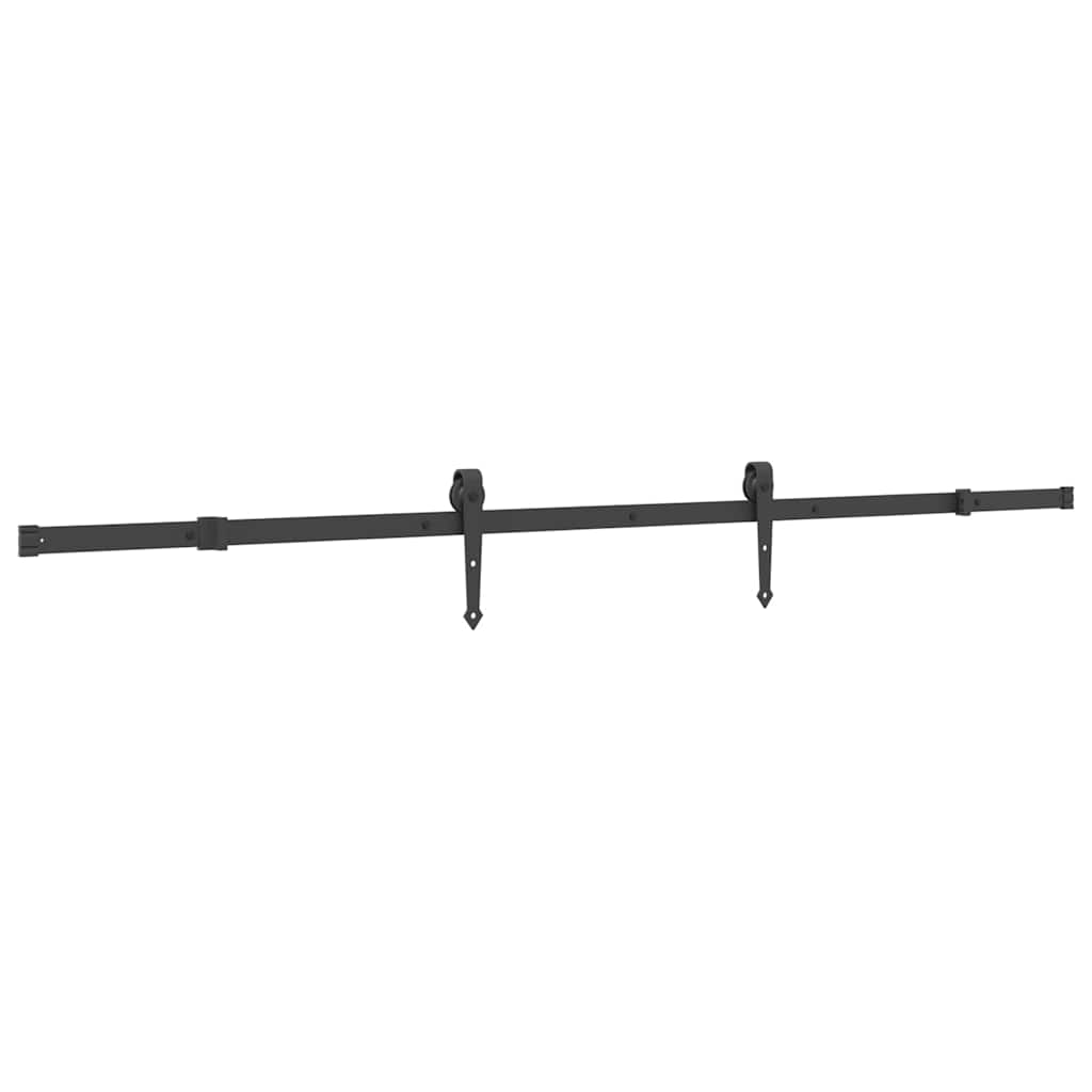 Vidaxxl boîte avec pièces pour porte coulissante 213,5 cm acier noir