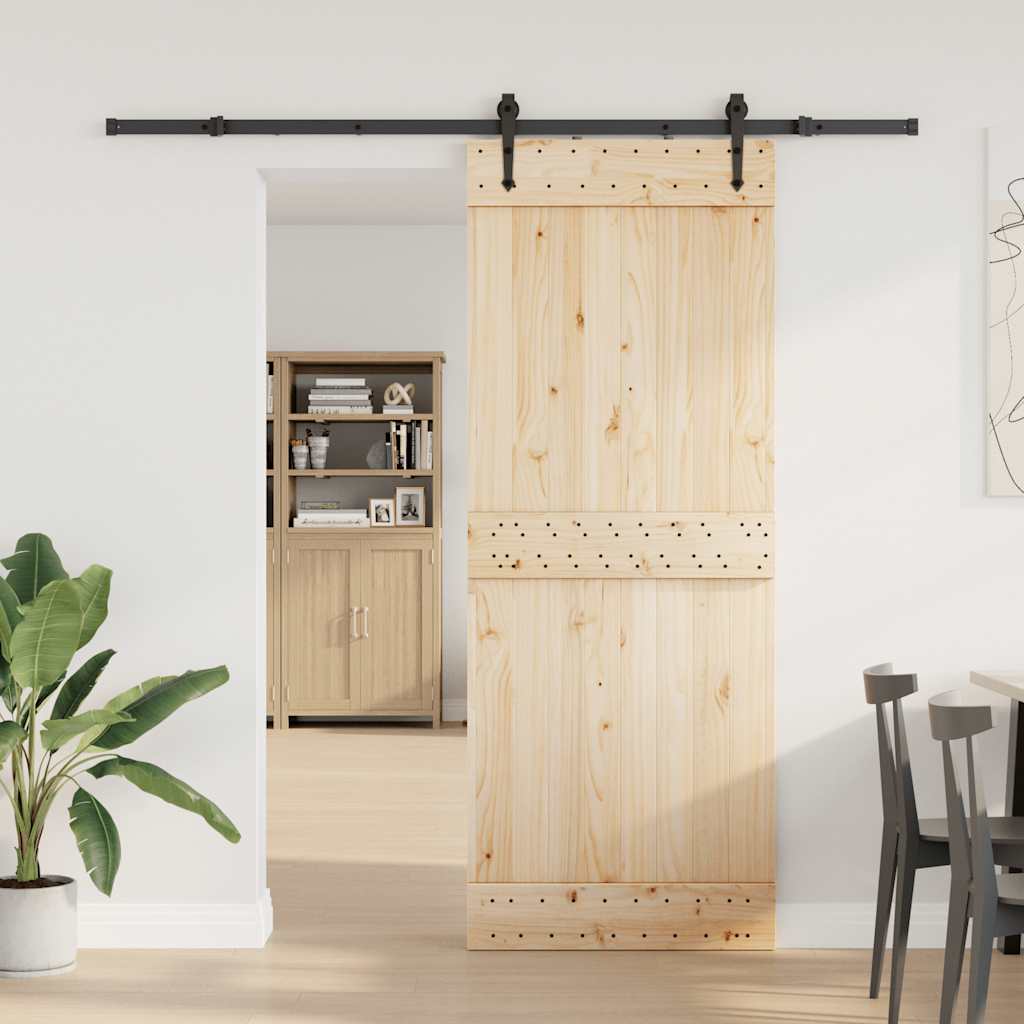 Vidaxxl boîte avec pièces pour porte coulissante 213,5 cm acier noir