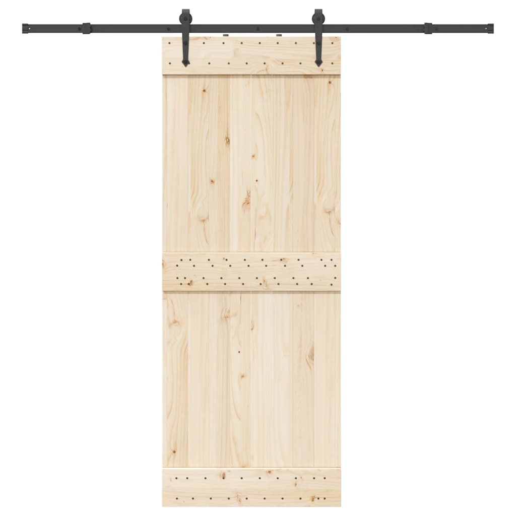 Vidaxxl boîte avec pièces pour porte coulissante 213,5 cm acier noir