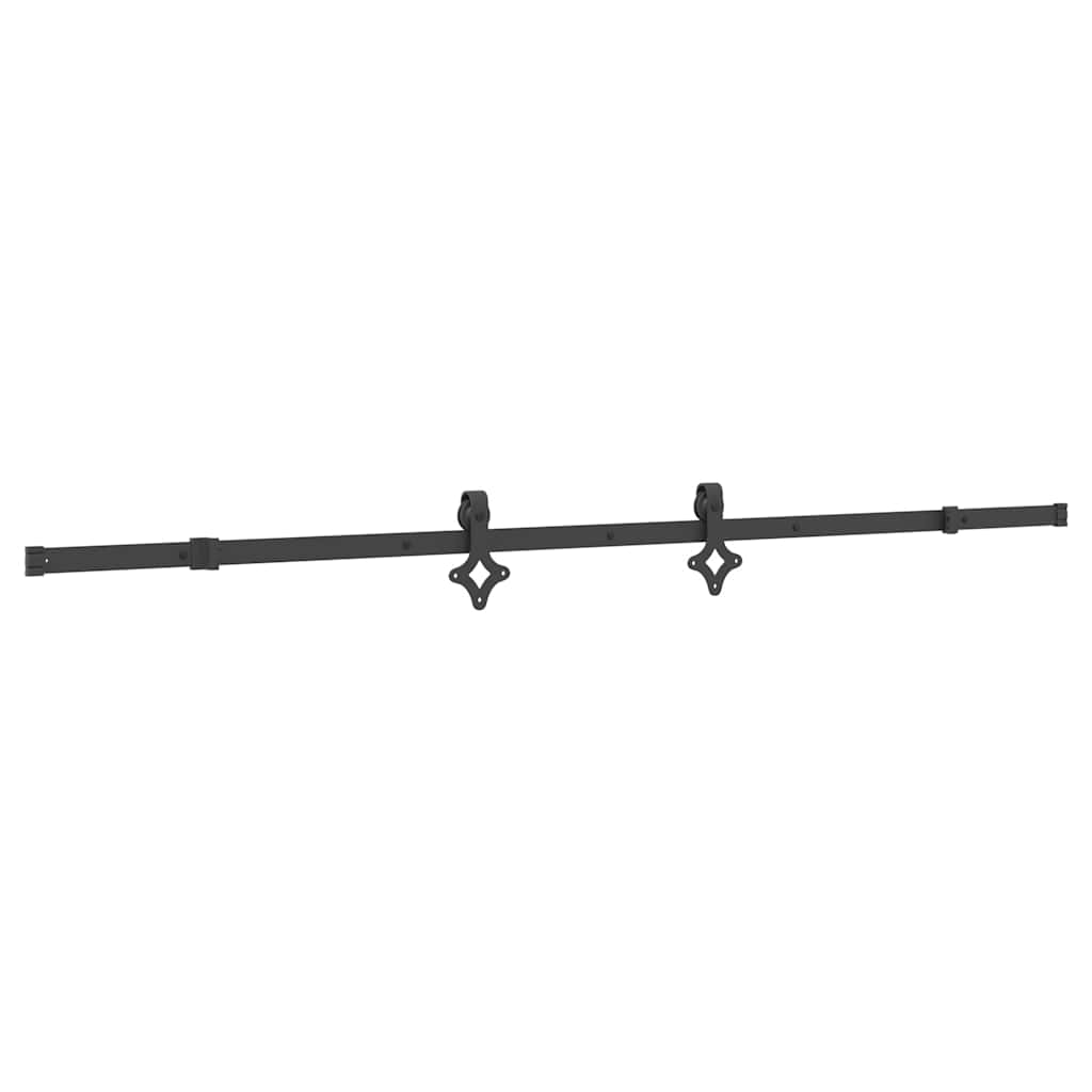 Vidaxxl boîte avec pièces pour porte coulissante 213,5 cm acier noir