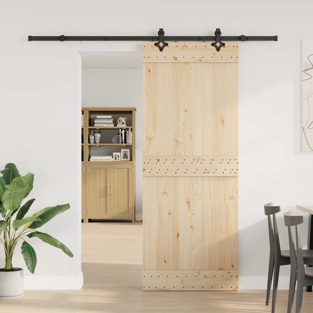 Vidaxxl boîte avec pièces pour porte coulissante 213,5 cm acier noir