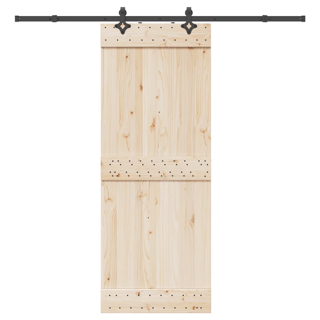 Vidaxxl boîte avec pièces pour porte coulissante 213,5 cm acier noir