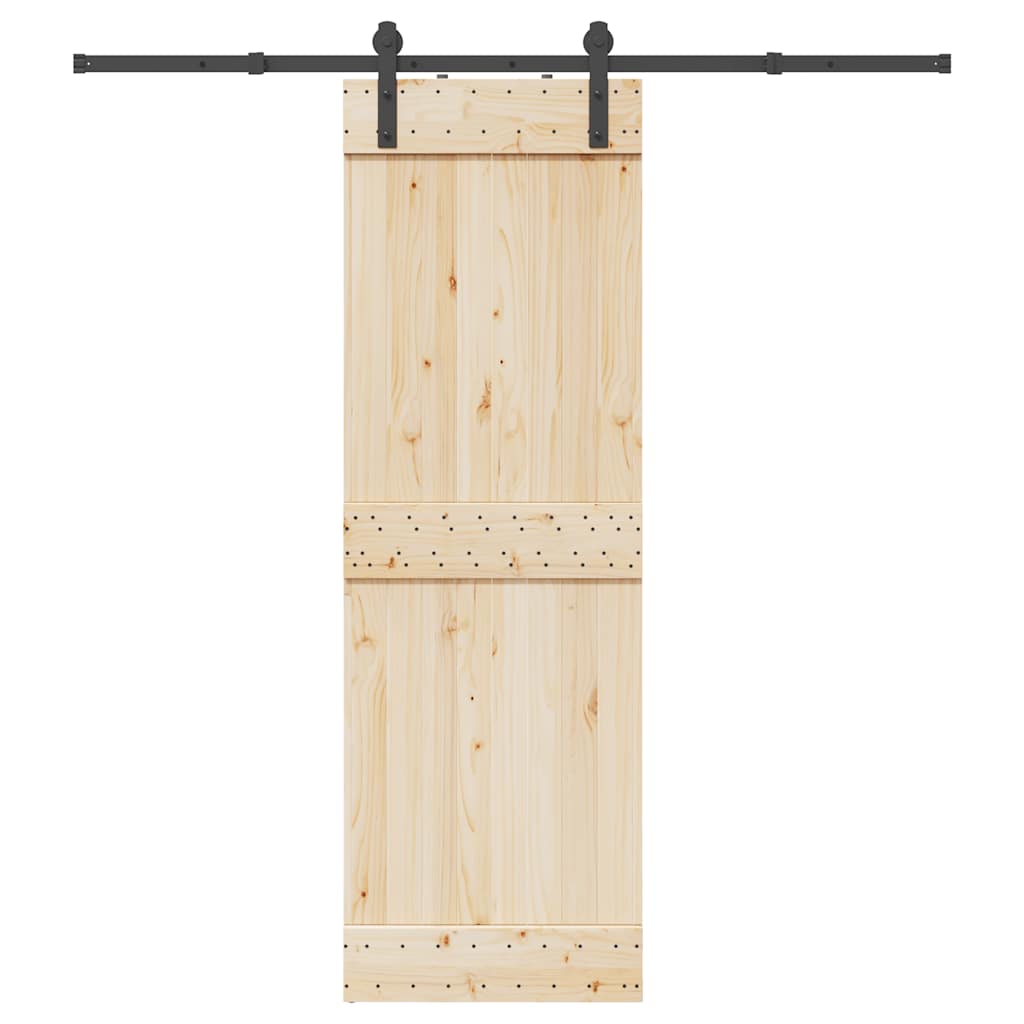 Vidaxxl boîte avec pièces pour porte coulissante 200 cm acier noir