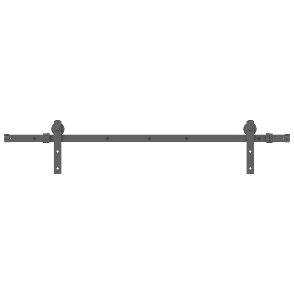 Vidaxxl boîte avec pièces pour porte coulissante 152 cm acier noir