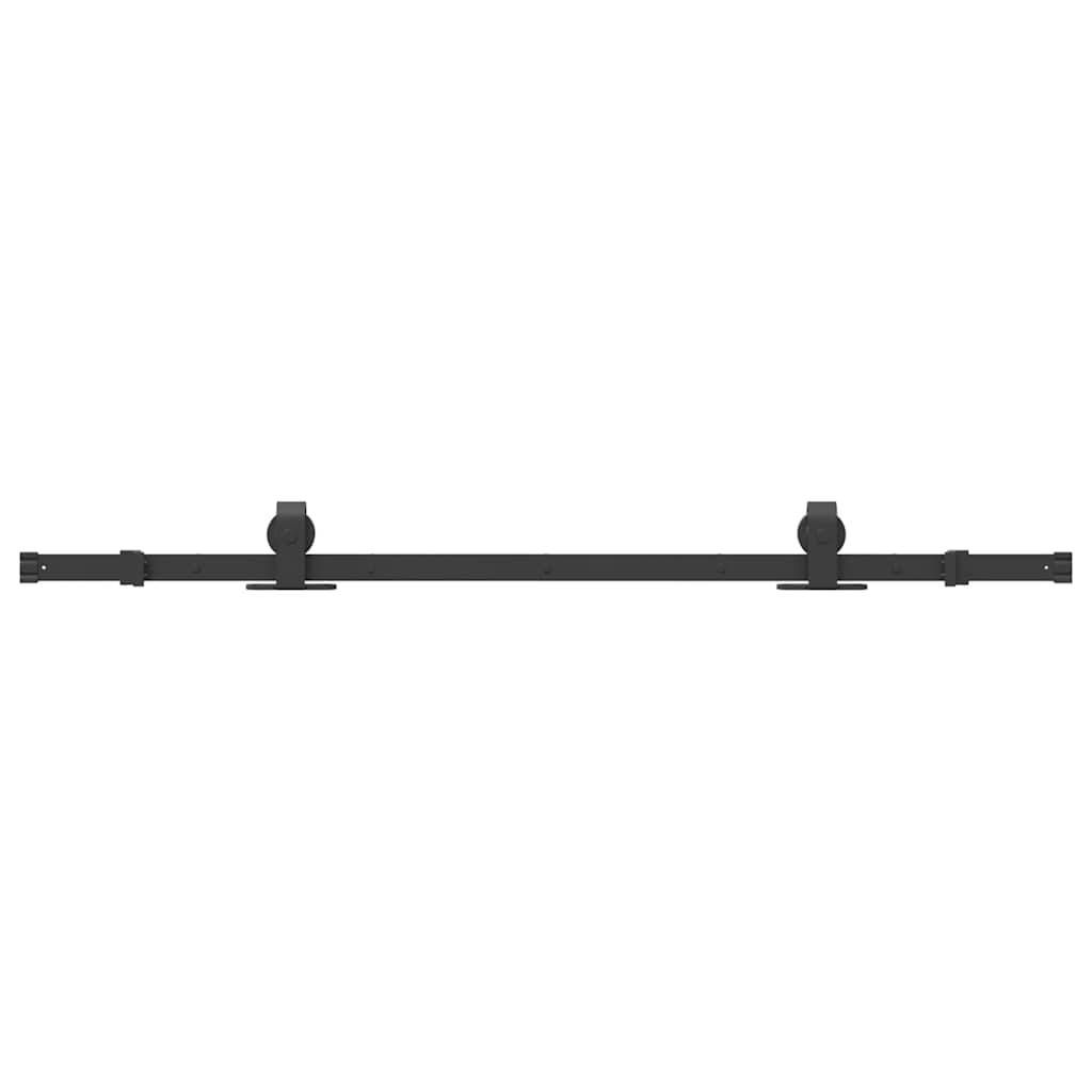Vidaxxl boîte avec pièces pour porte coulissante 152,5 cm acier noir