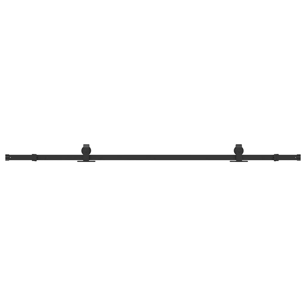 Vidaxxl boîte avec pièces pour porte coulissante 213 cm acier noir