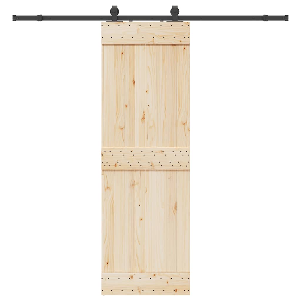 Vidaxxl boîte avec pièces pour porte coulissante 213 cm acier noir