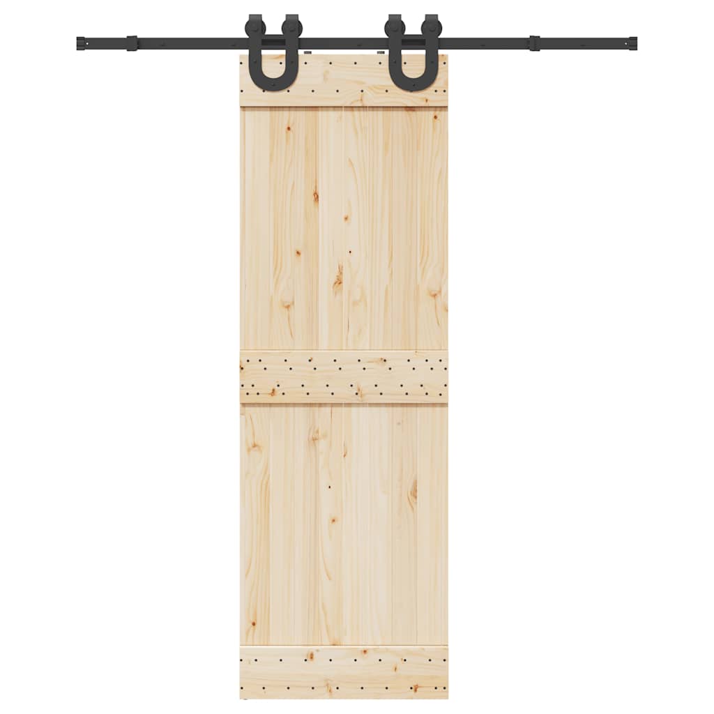 Vidaxxl boîte avec pièces pour porte coulissante 183 cm acier noir