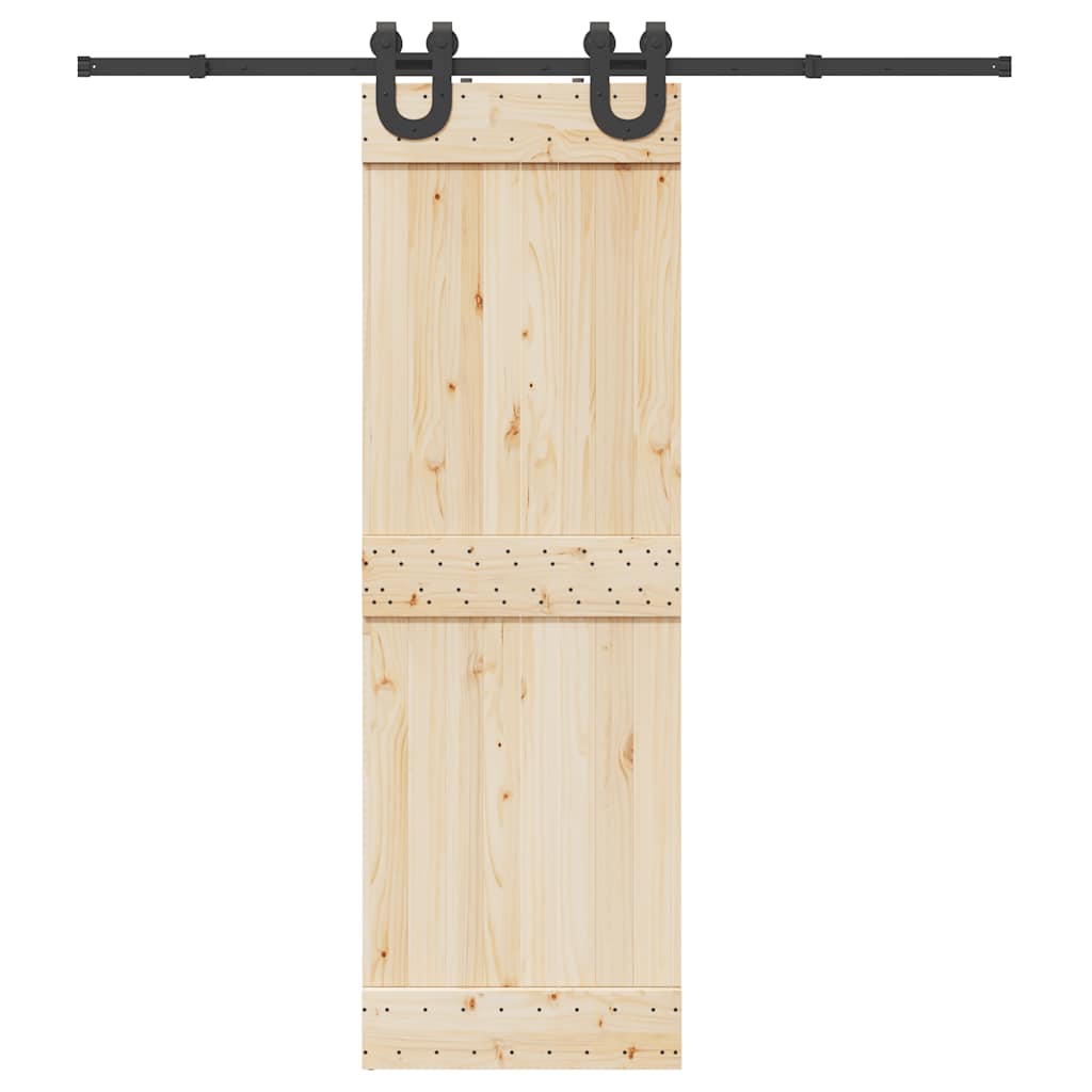 Vidaxxl boîte avec pièces pour porte coulissante 200 cm acier noir