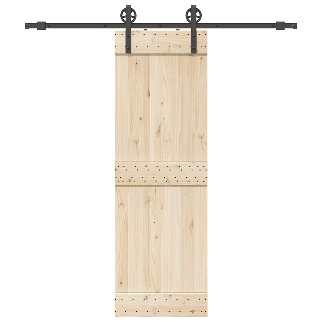 Vidaxxl boîte avec pièces pour porte coulissante 200 cm acier noir