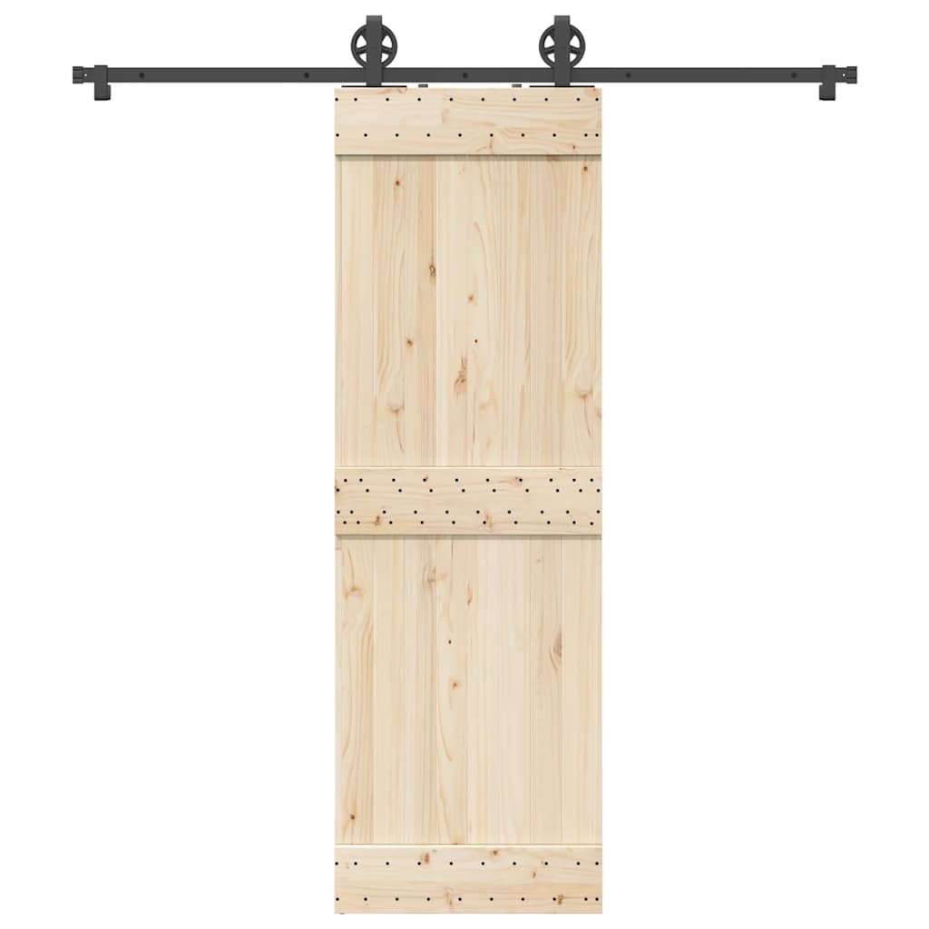 Vidaxxl boîte avec pièces pour porte coulissante 200 cm acier noir
