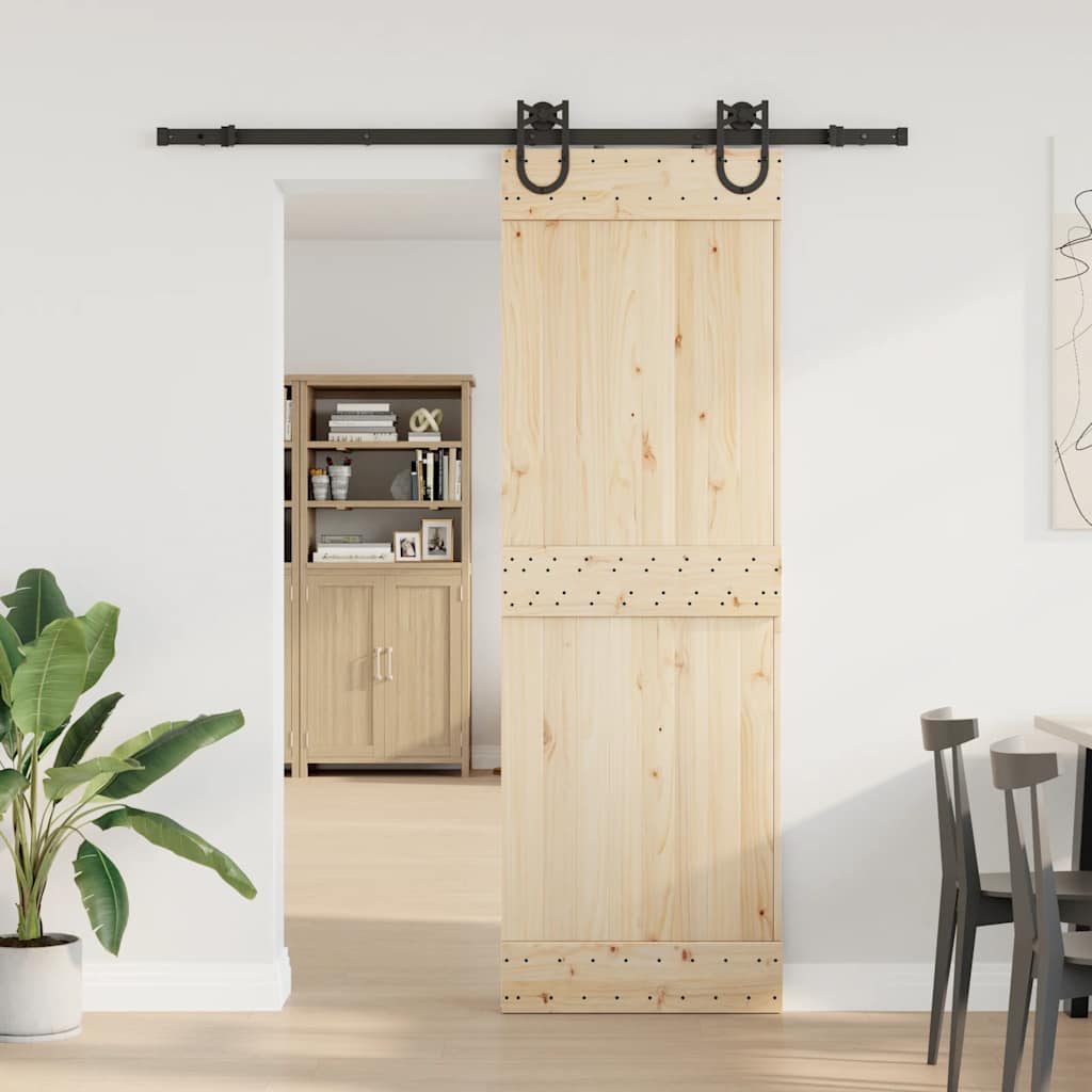 Vidaxxl boîte avec pièces pour porte coulissante 183 cm acier noir