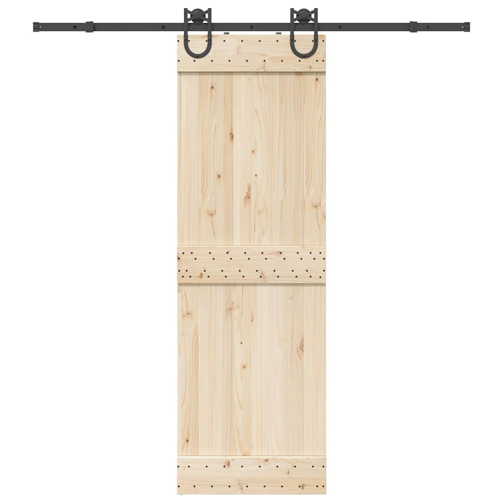 Vidaxxl boîte avec pièces pour porte coulissante 200 cm acier noir
