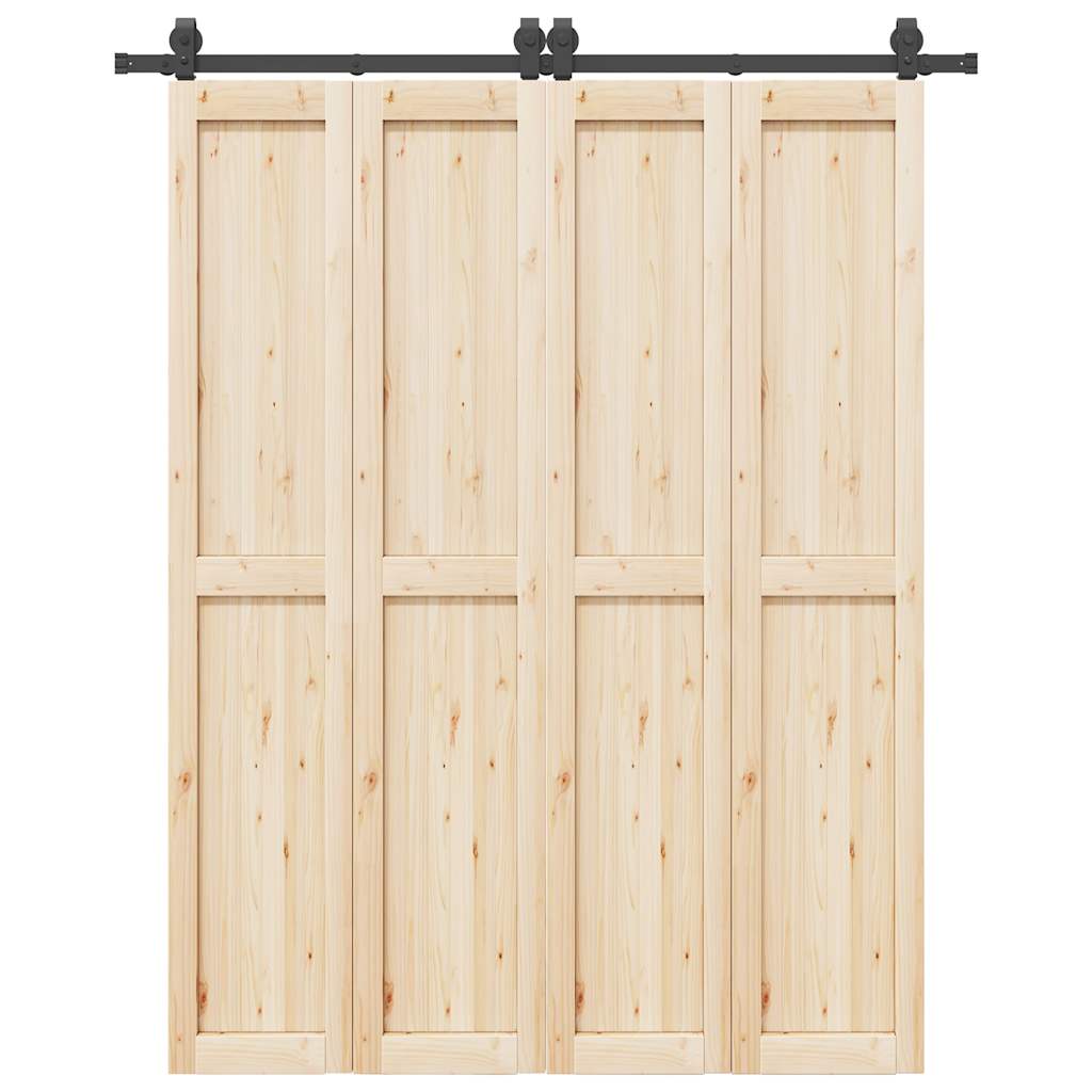 Vidaxxl boîte avec pièces pour porte coulissante 183 cm acier noir