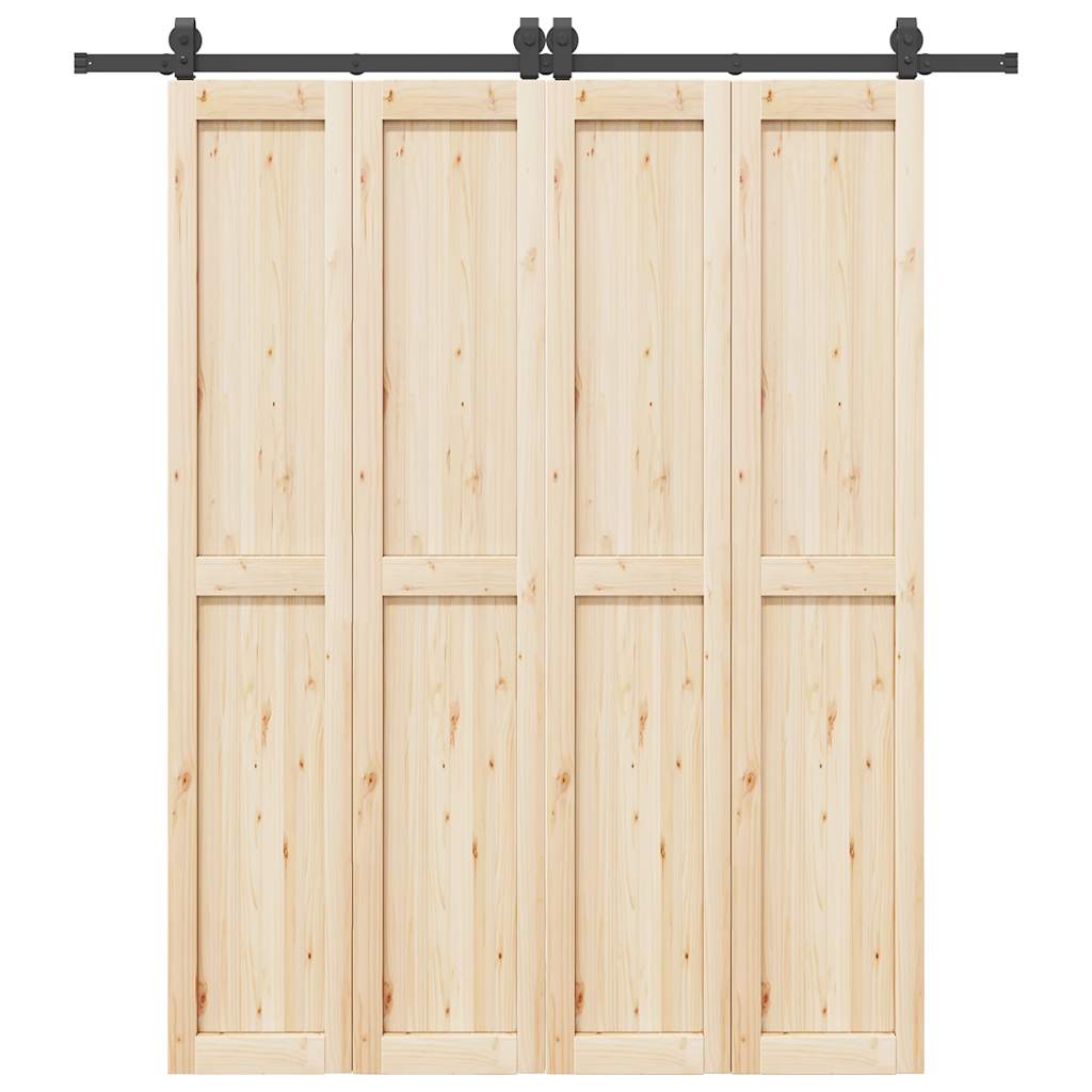 Vidaxxl boîte avec pièces pour porte coulissante 200 cm acier noir