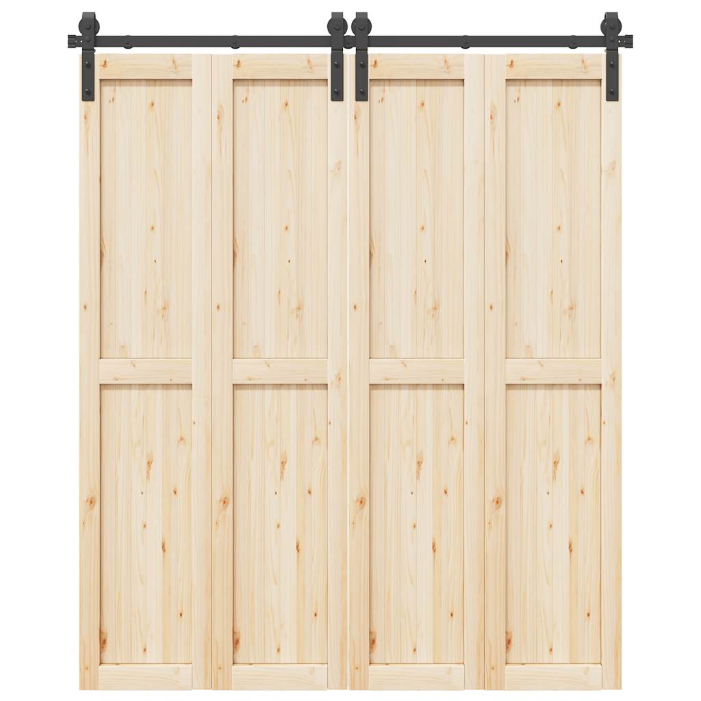 Vidaxxl boîte avec pièces pour porte coulissante 183 cm acier noir