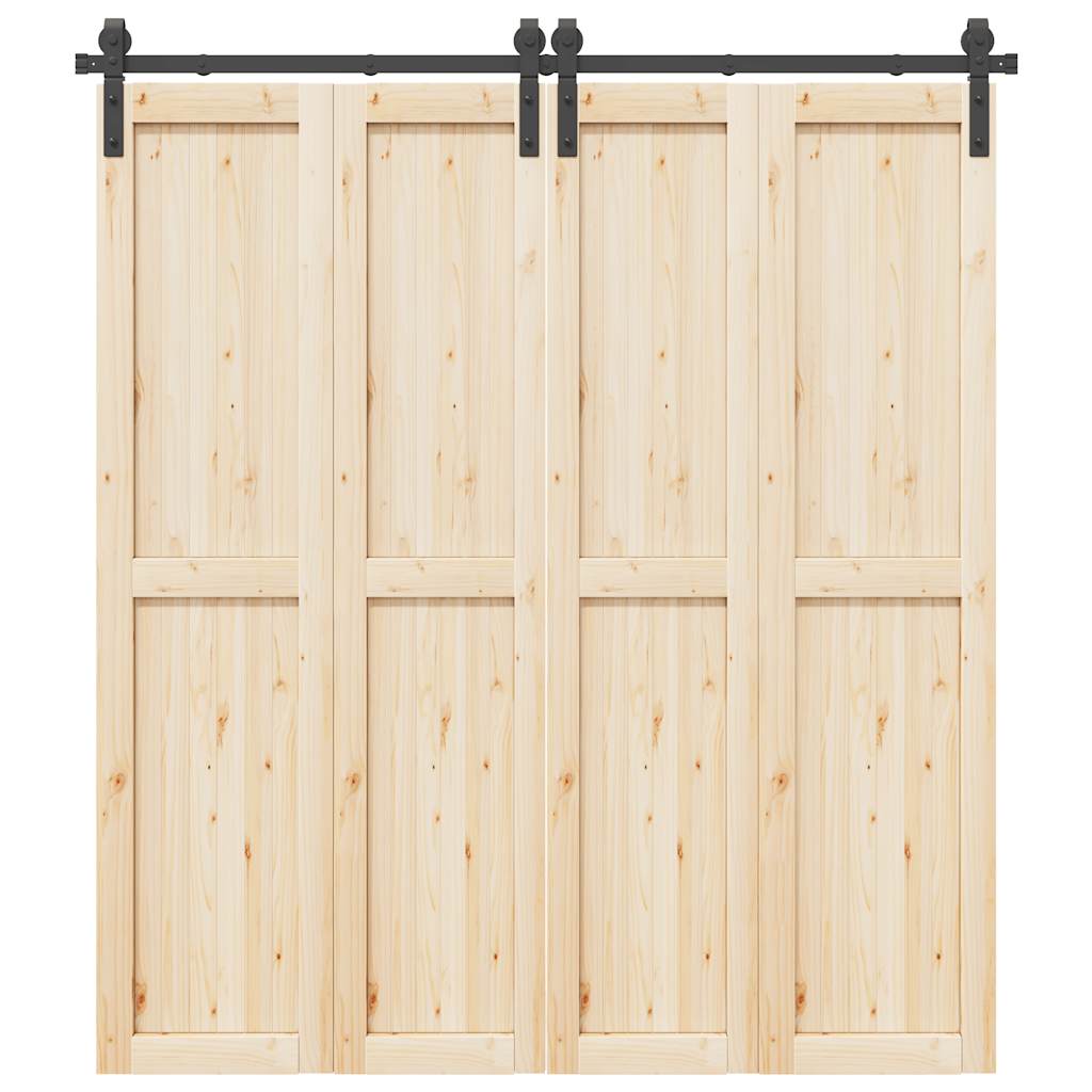 Vidaxxl boîte avec pièces pour porte coulissante 200 cm acier noir