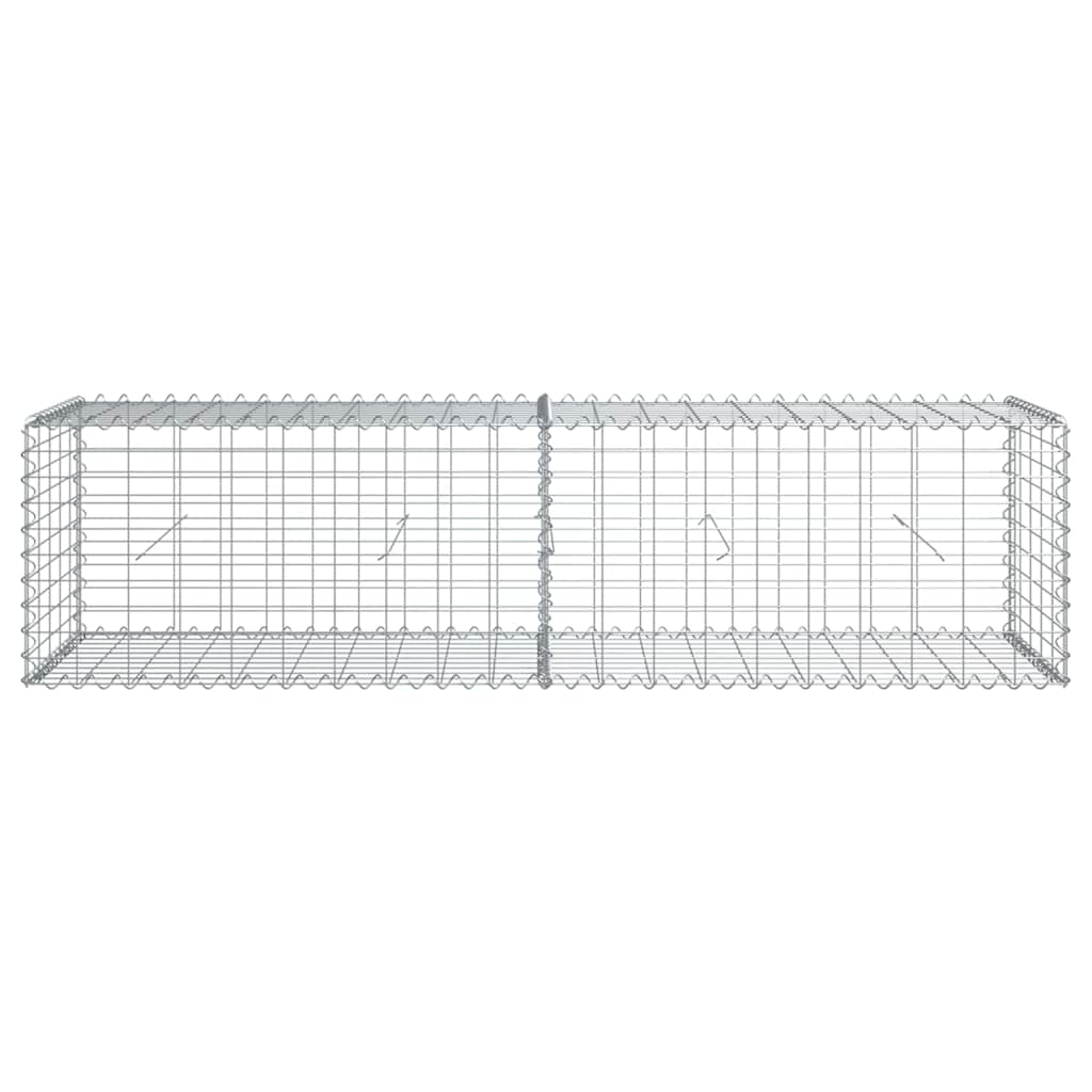 VidaXL Gabion 200x50x50 cm fer galvanisé couleur argent