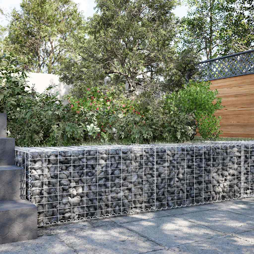 VidaXL Gabion 200x50x50 cm fer galvanisé couleur argent