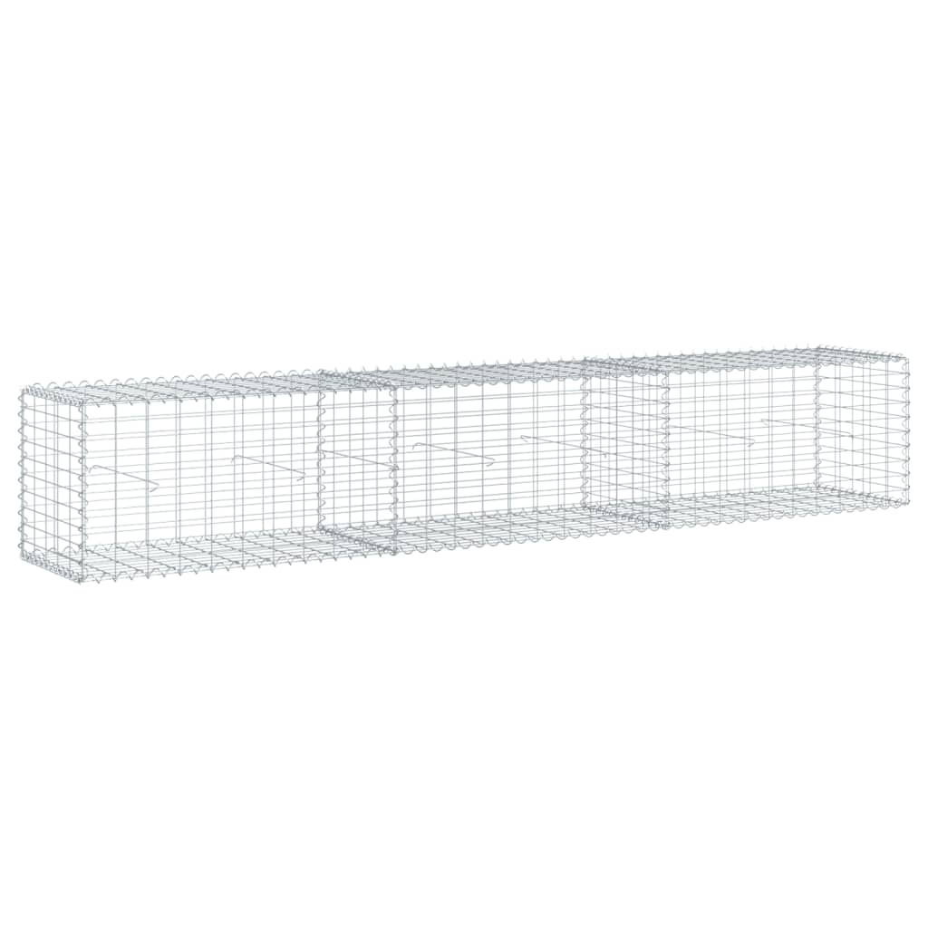 VidaXL Gabion 300x50x50 cm fer galvanisé couleur argent