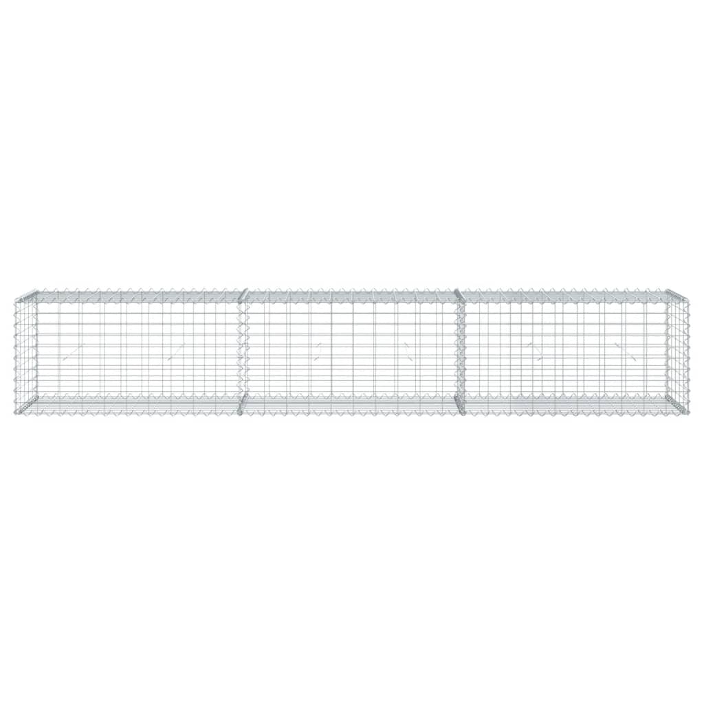 VidaXL Gabion 300x50x50 cm fer galvanisé couleur argent