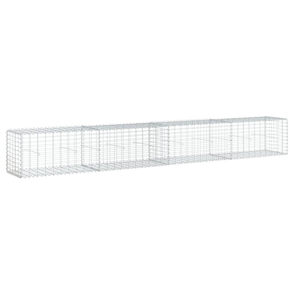 VidaXL Gabion 400x50x50 cm fer galvanisé couleur argent