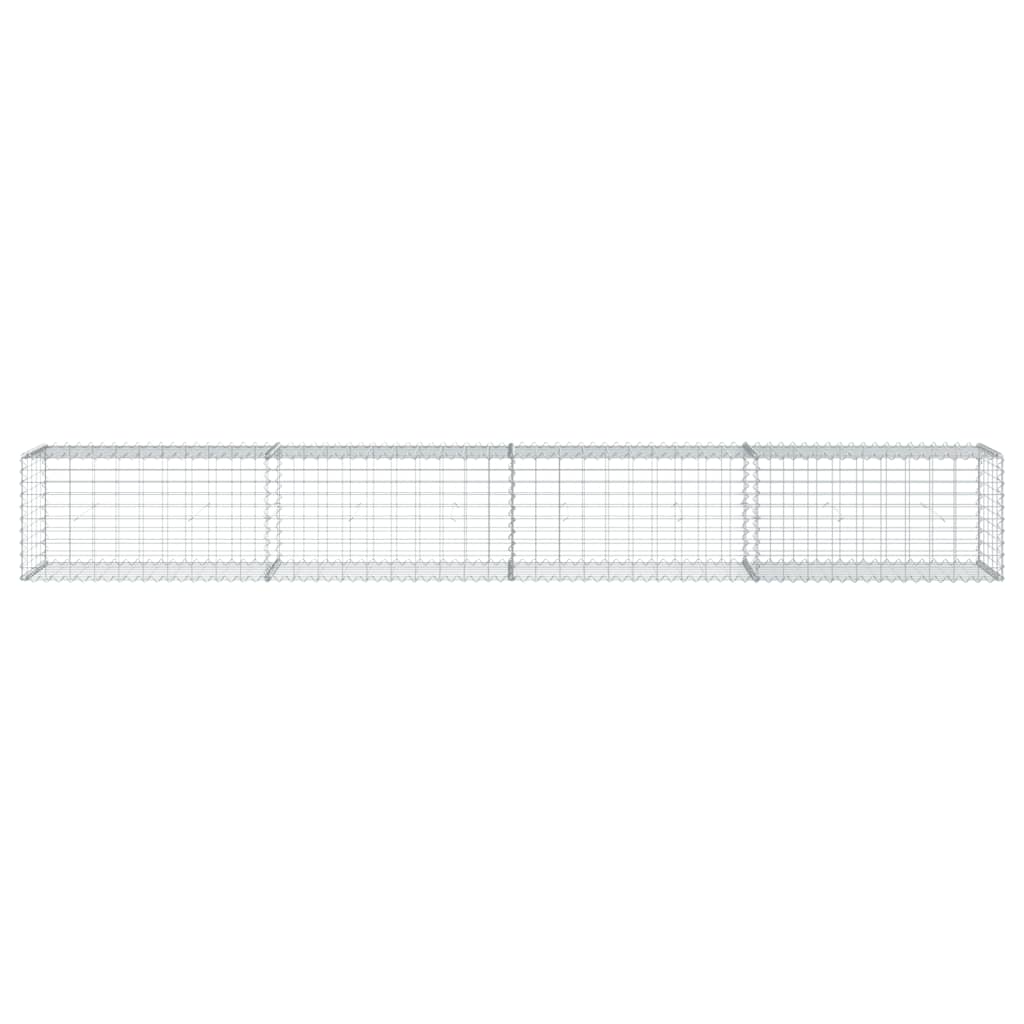 VidaXL Gabion 400x50x50 cm fer galvanisé couleur argent