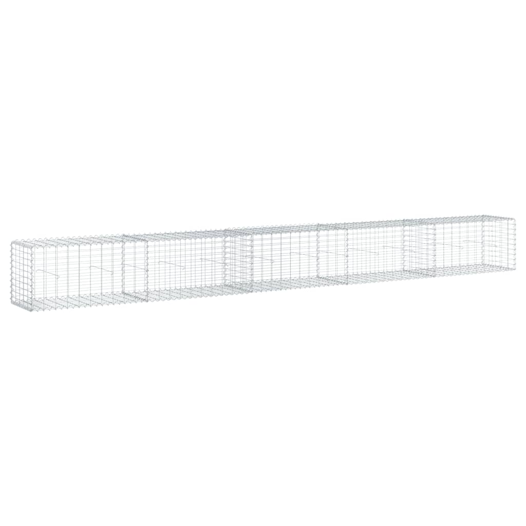 VidaXL Gabion 500x50x50 cm fer galvanisé couleur argent