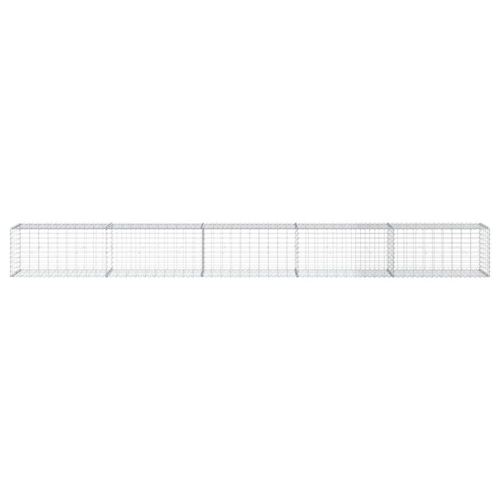 VidaXL Gabion 500x50x50 cm fer galvanisé couleur argent