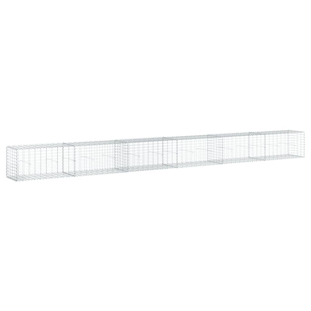 VidaXL Gabion 600x50x50 cm fer galvanisé couleur argent
