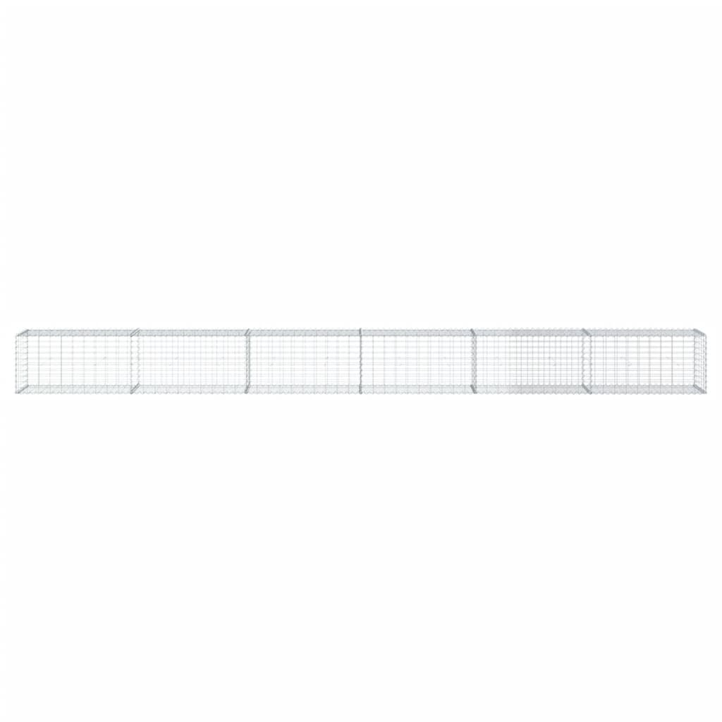VidaXL Gabion 600x50x50 cm fer galvanisé couleur argent