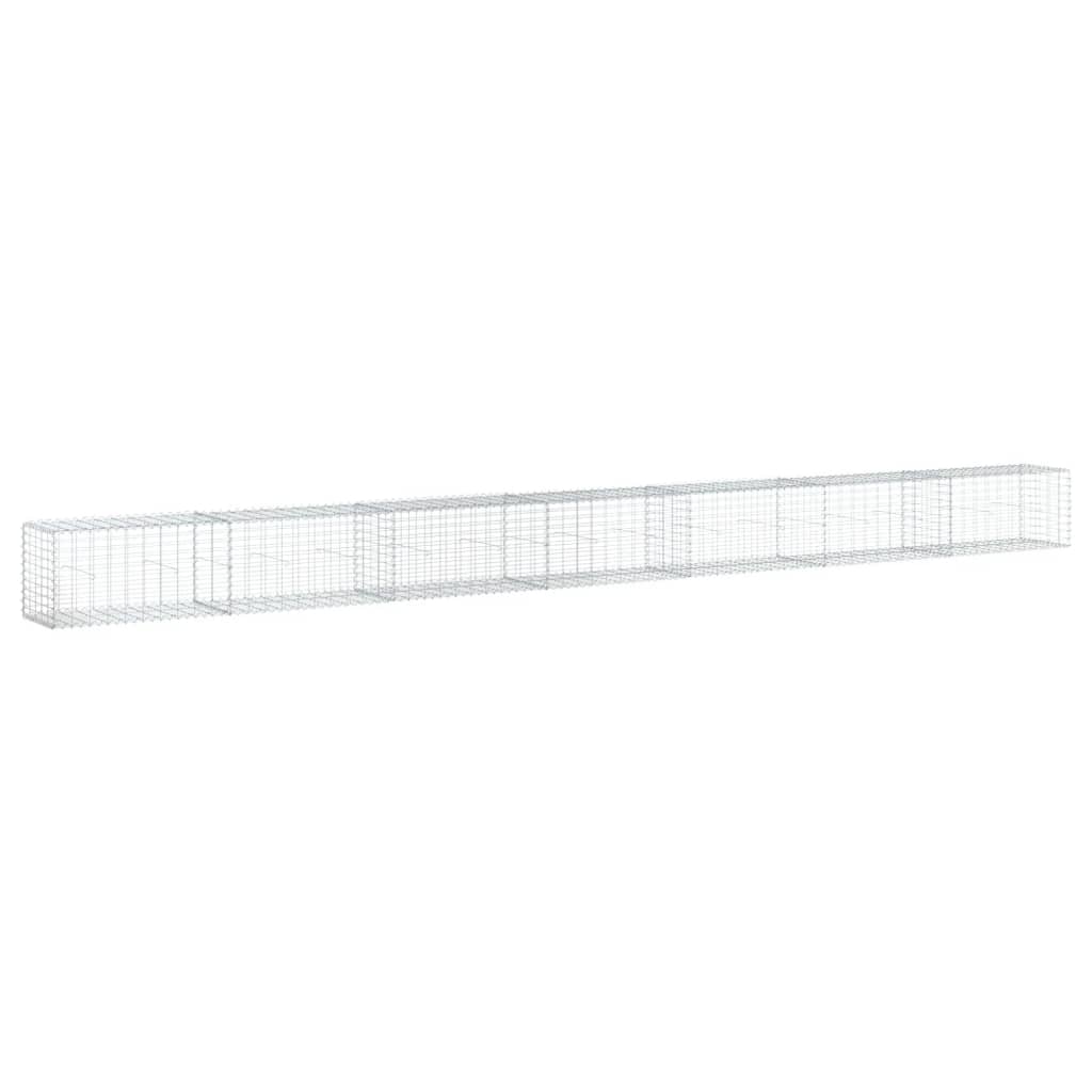 VidaXL Gabion 700x50x50 cm fer galvanisé couleur argent