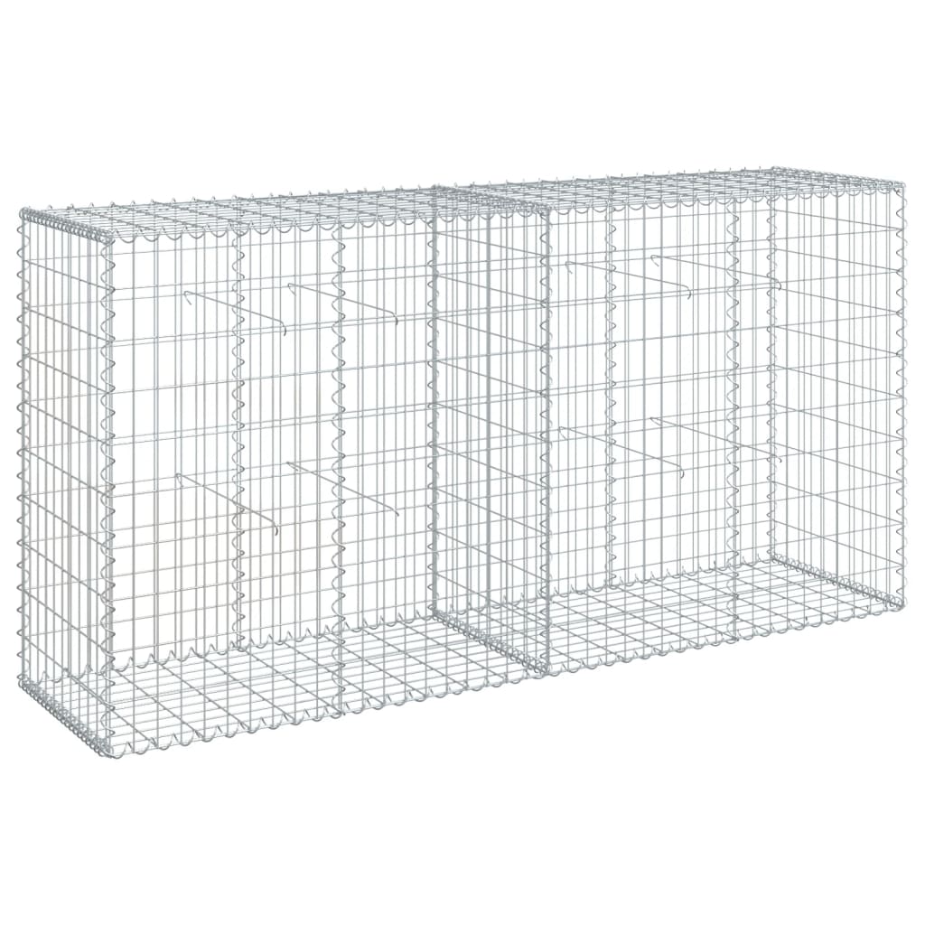 Gabion Vidaxx 200x50x100 cm fer galvanisé couleur argent
