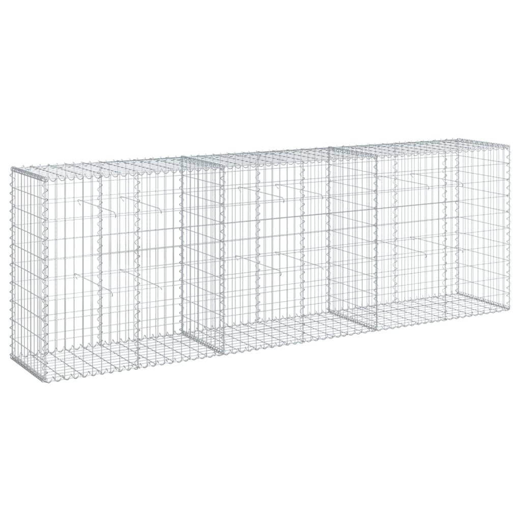 VidaXL Gabion 300x50x100 cm fer galvanisé couleur argent