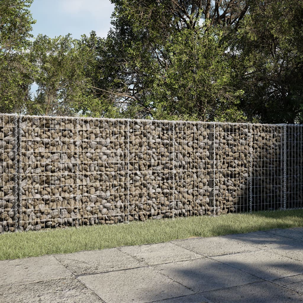 VidaXL Gabion 300x50x100 cm fer galvanisé couleur argent