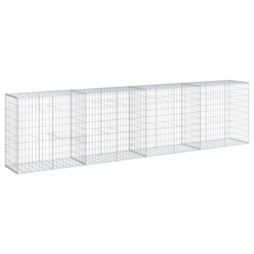 VidaXL Gabion 400x50x100 cm fer galvanisé couleur argent
