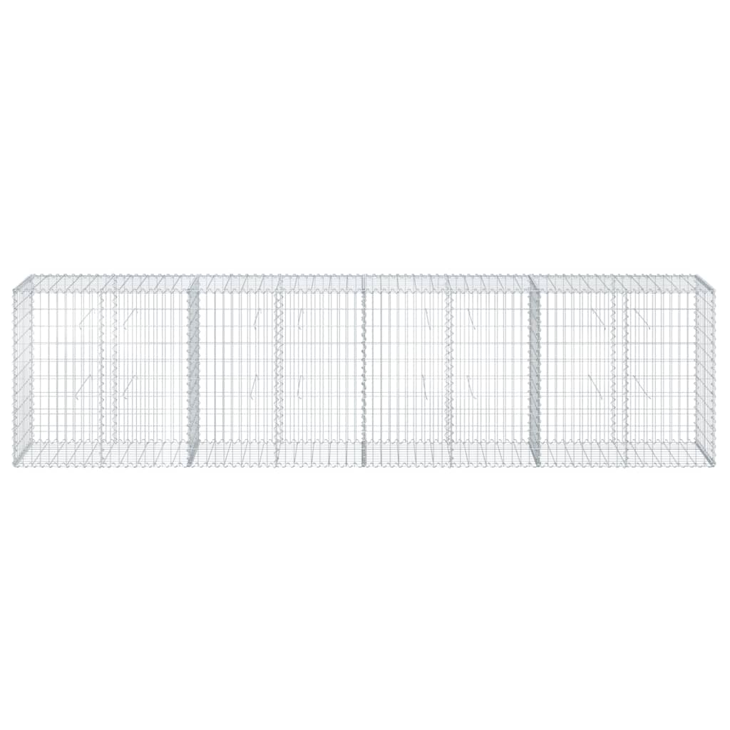 VidaXL Gabion 400x50x100 cm fer galvanisé couleur argent