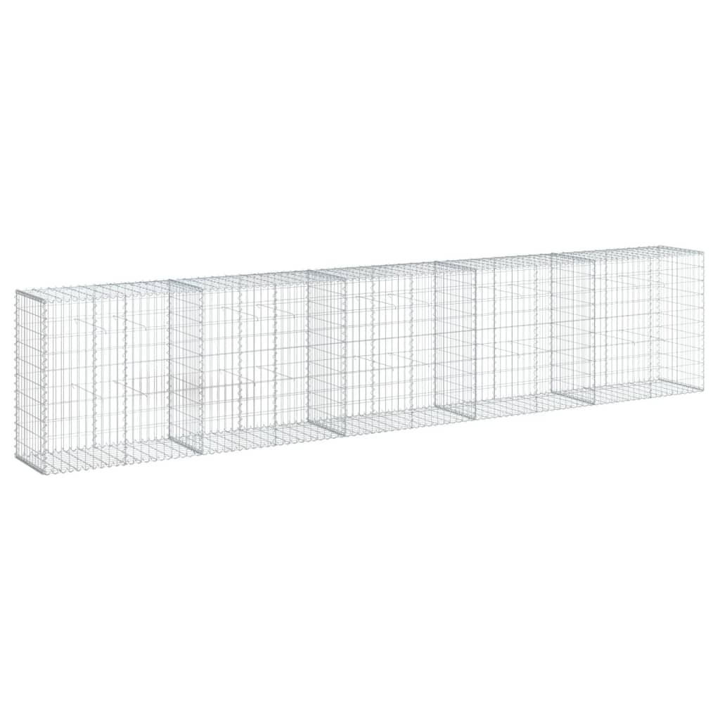 VidaXL Gabion 500x50x100 cm fer galvanisé couleur argent