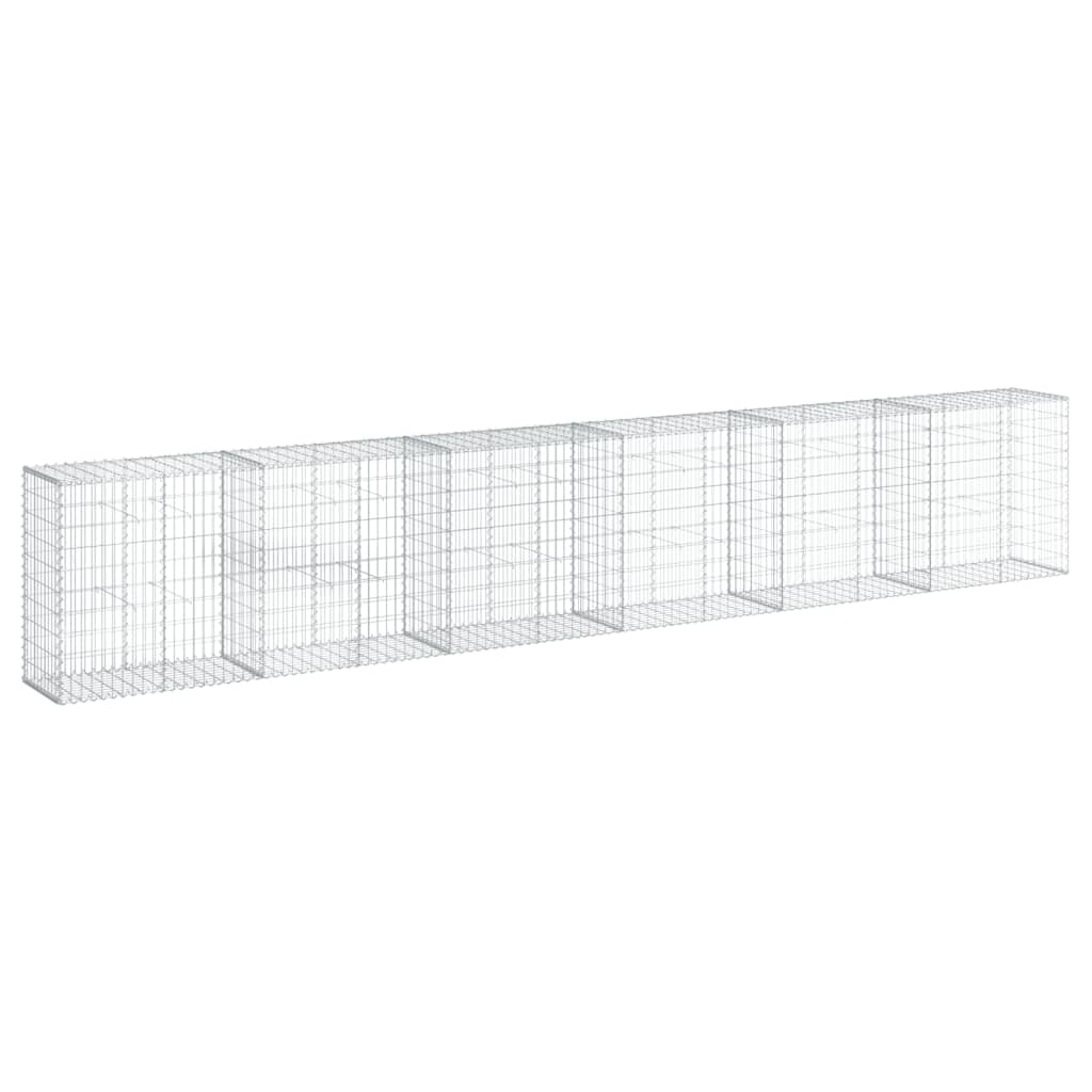 VidaXL Gabion 600x50x100 cm fer galvanisé couleur argent