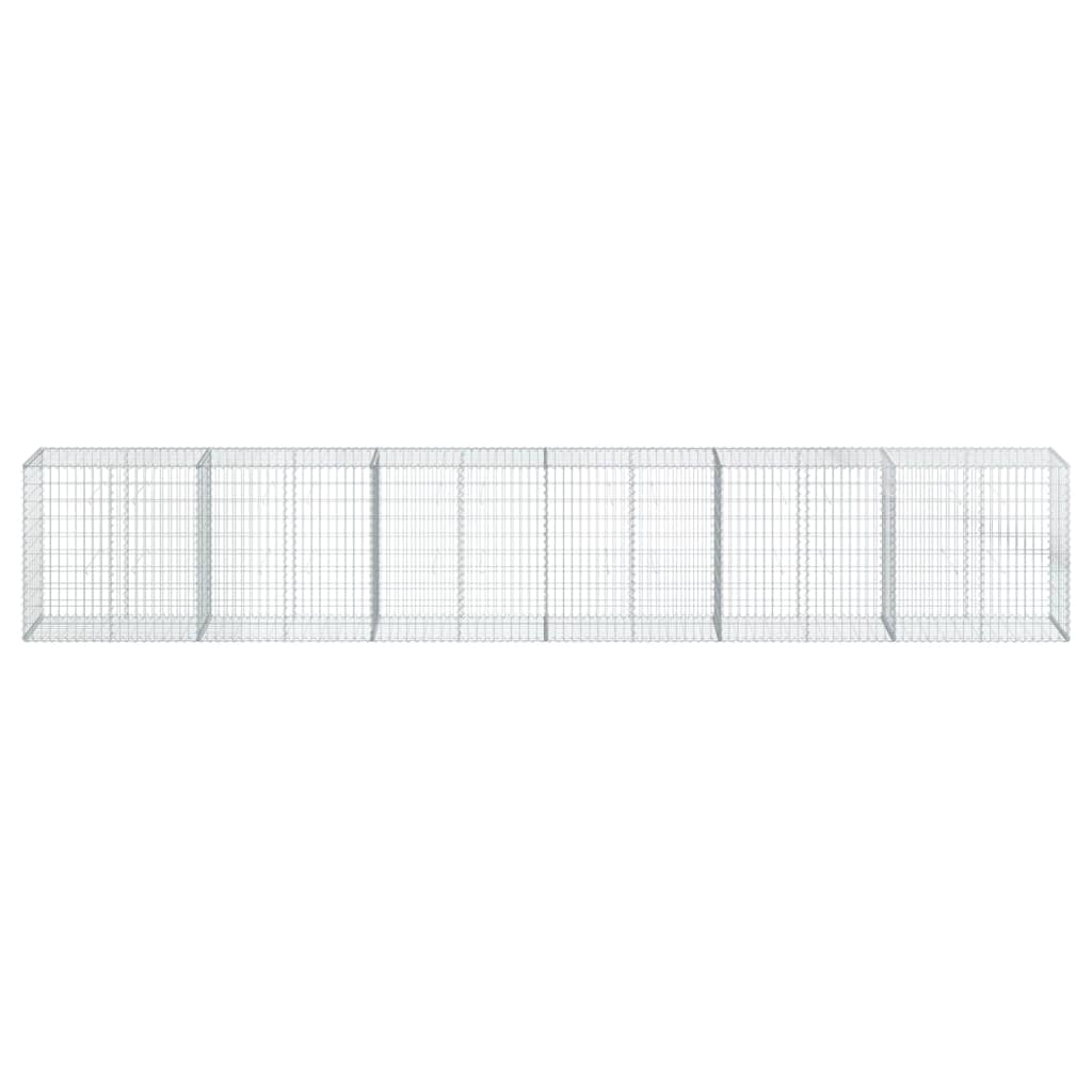 VidaXL Gabion 600x50x100 cm fer galvanisé couleur argent