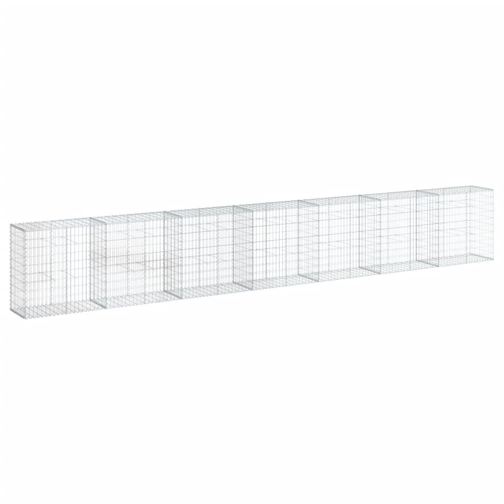 VidaXL Gabion 700x50x100 cm fer galvanisé couleur argent