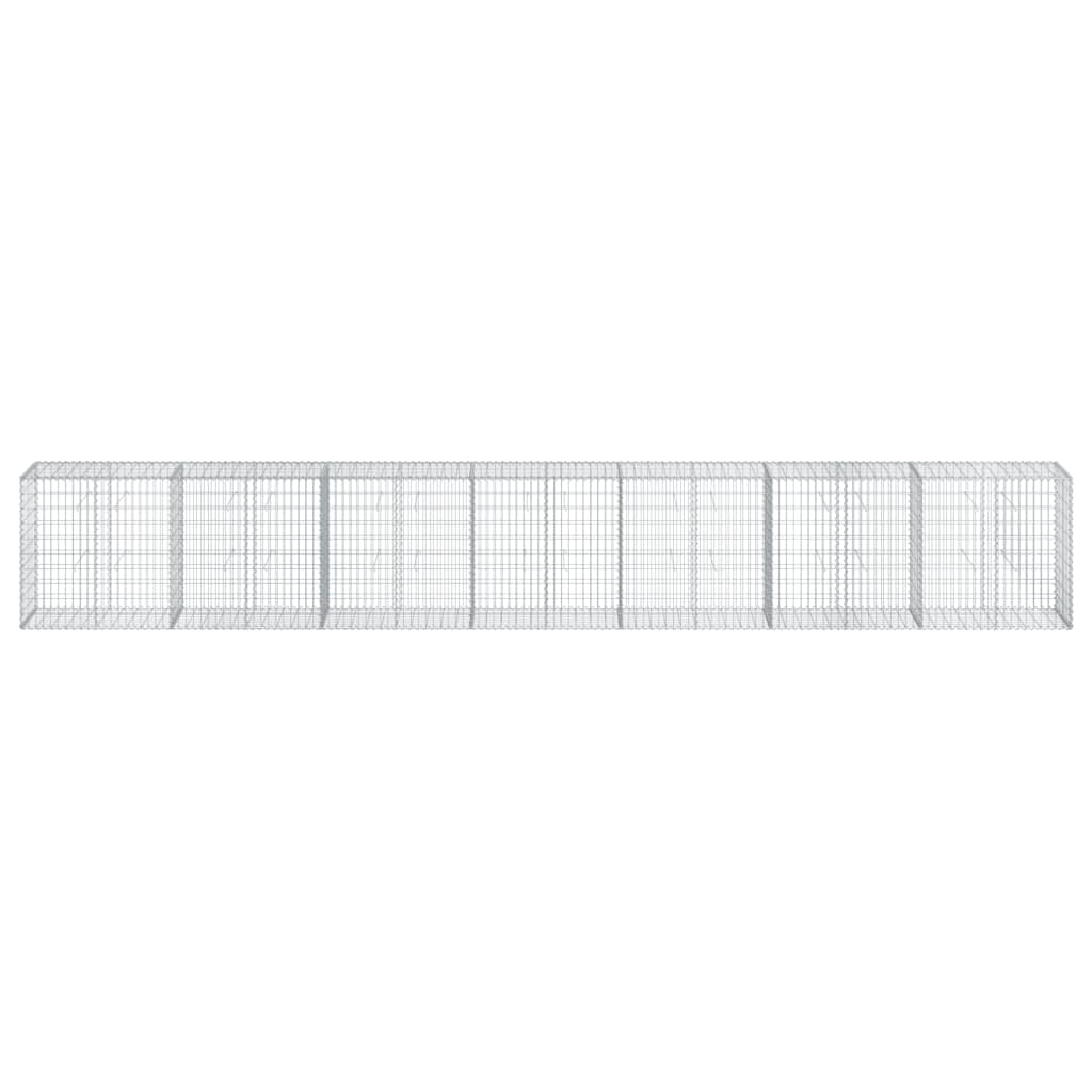 VidaXL Gabion 700x50x100 cm fer galvanisé couleur argent
