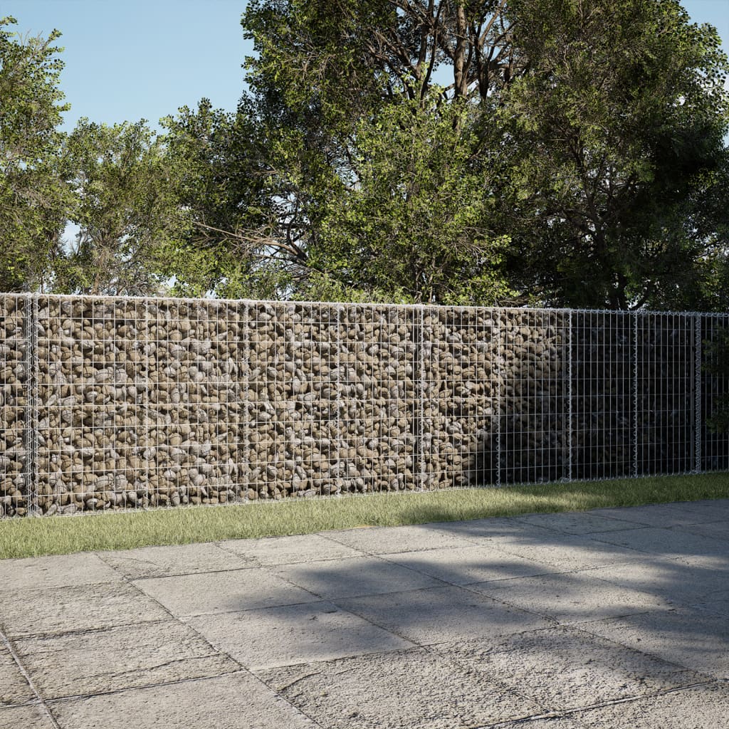 VidaXL Gabion 700x50x100 cm fer galvanisé couleur argent