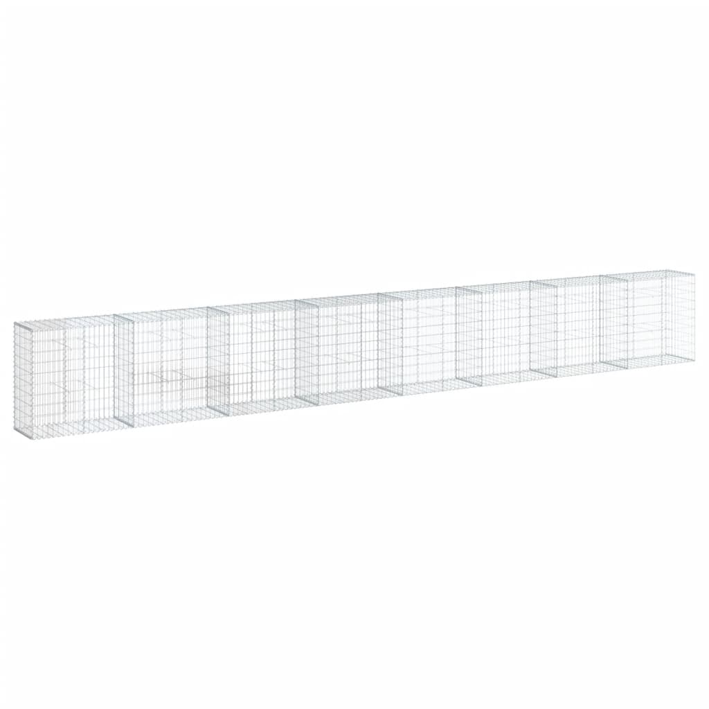 VidaXL Gabion 800x50x100 cm fer galvanisé couleur argent